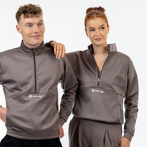 Mauve Unisex Half Zip