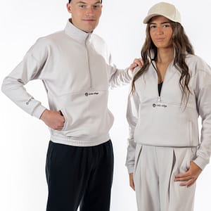 Oat Unisex Half Zip