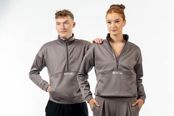 Mauve Unisex Half Zip - Image 3