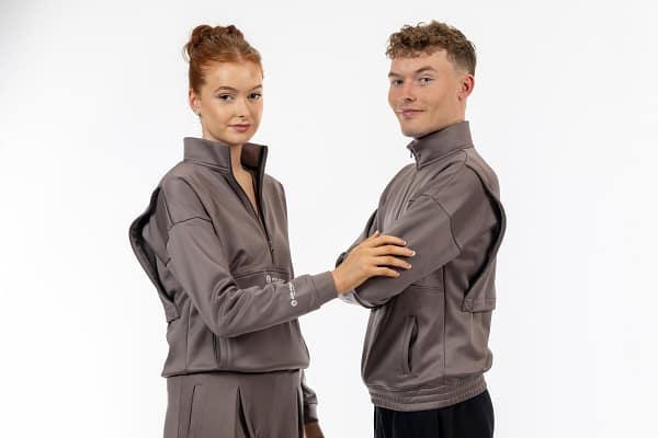 Mauve Unisex Half Zip - Image 5