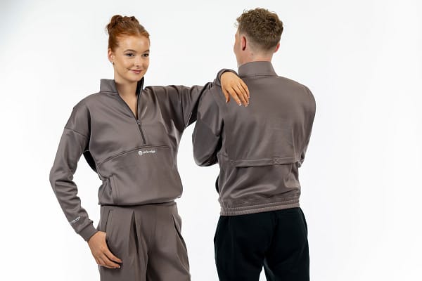 Mauve Unisex Half Zip - Image 6