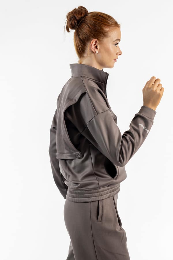 Mauve Unisex Half Zip - Image 4