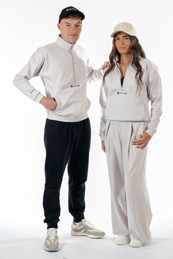 Oat Unisex Half Zip - Image 4