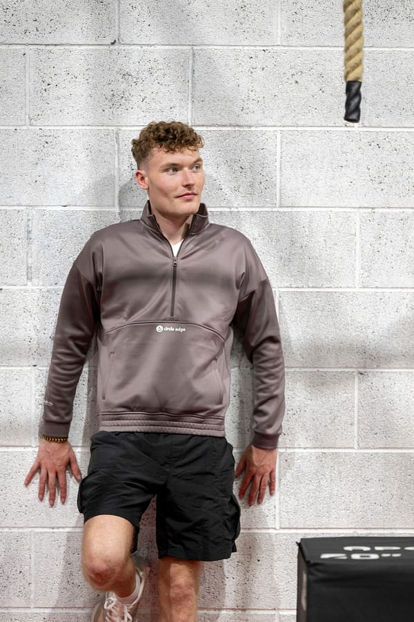 Mauve Unisex Half Zip - Image 7